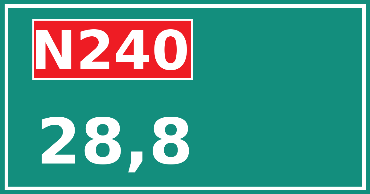 Hectometerbord N240 28,8