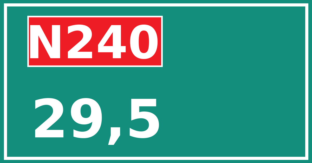 Hectometerbord N240 29,5