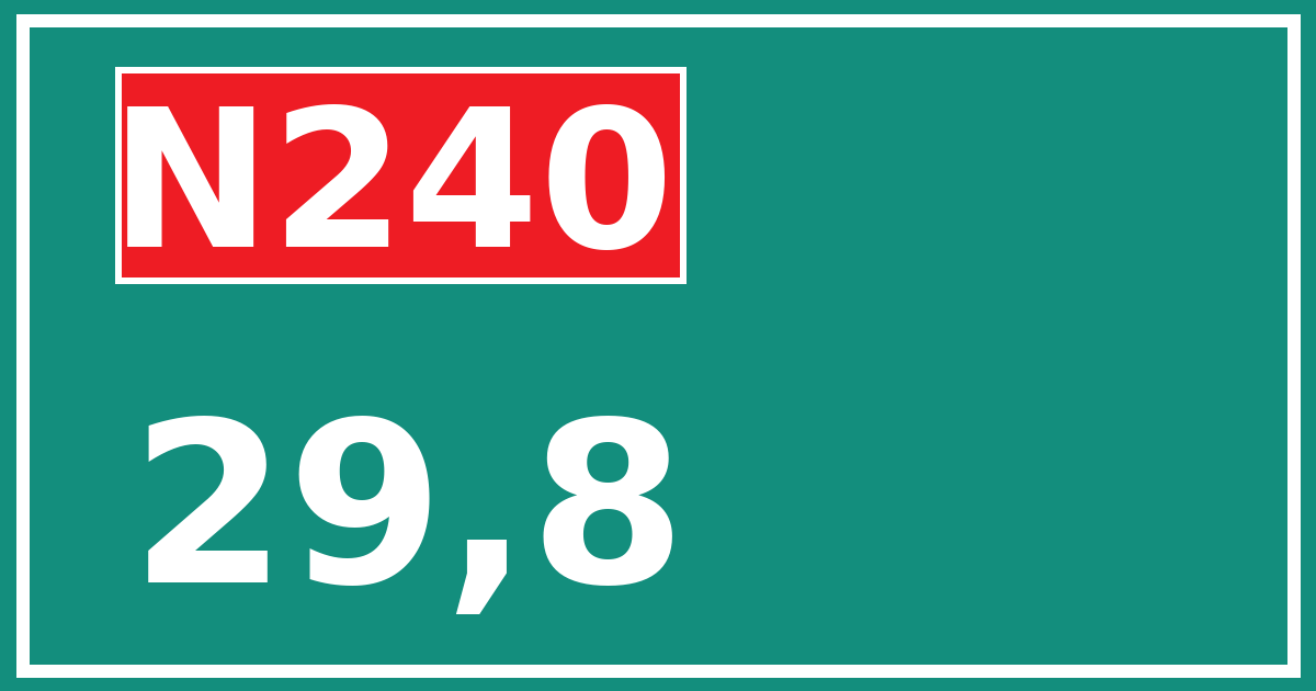 Hectometerbord N240 29,8