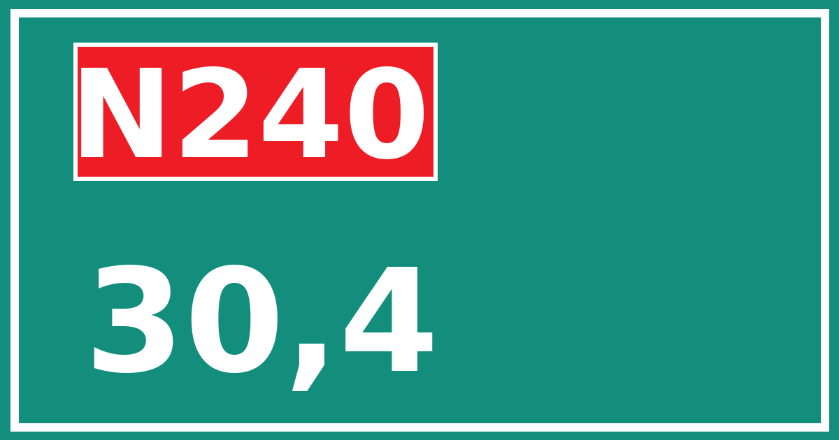 Hectometerbord N240 30,4