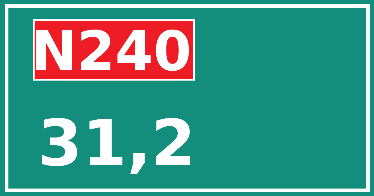 Hectometerbord N240 31,2