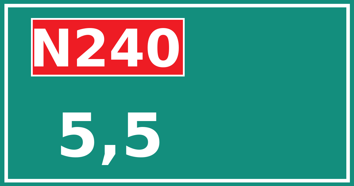 Hectometerbord N240 5,5