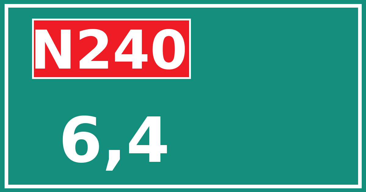 Hectometerbord N240 6,4