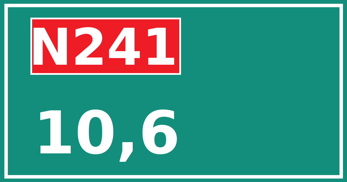 Hectometerbord N241 10,6