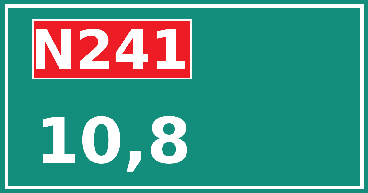 Hectometerbord N241 10,8