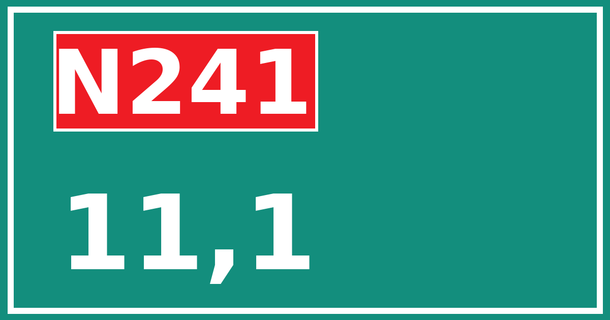 Hectometerbord N241 11,1