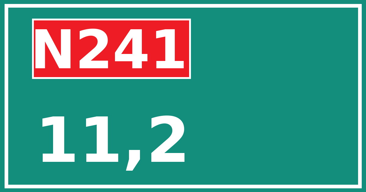 Hectometerbord N241 11,2