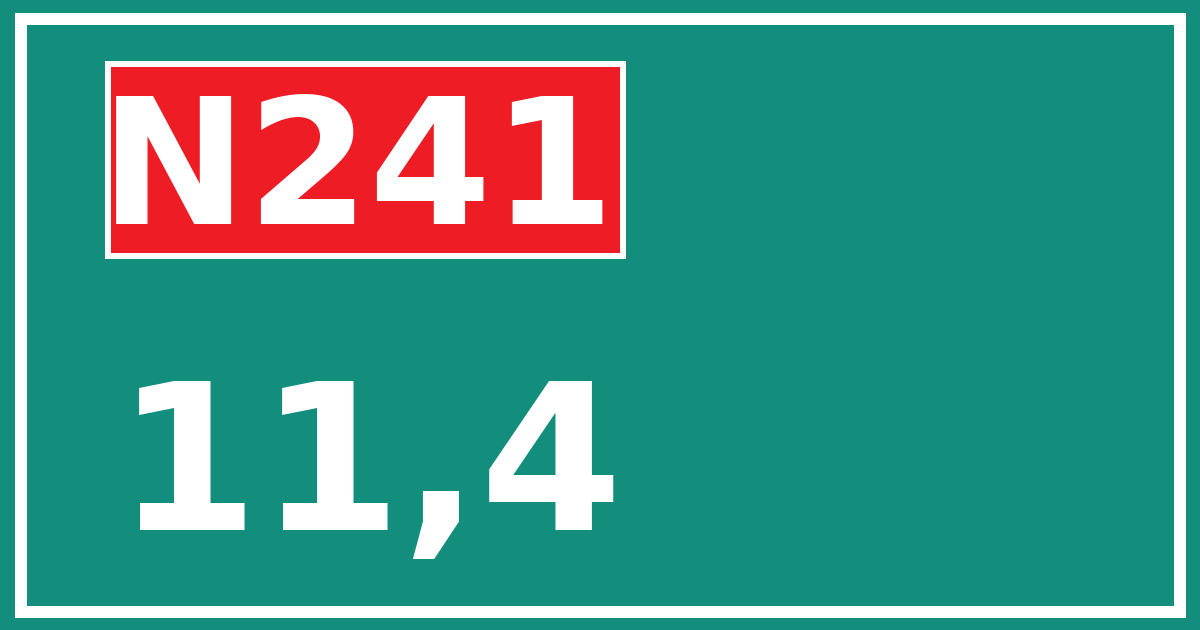 Hectometerbord N241 11,4