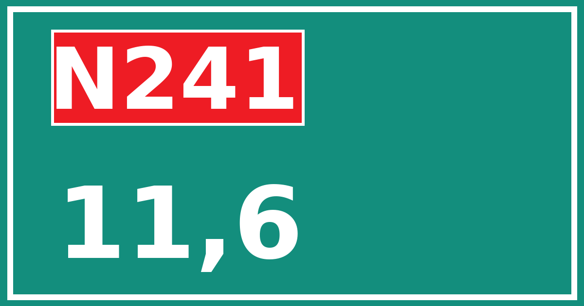 Hectometerbord N241 11,6