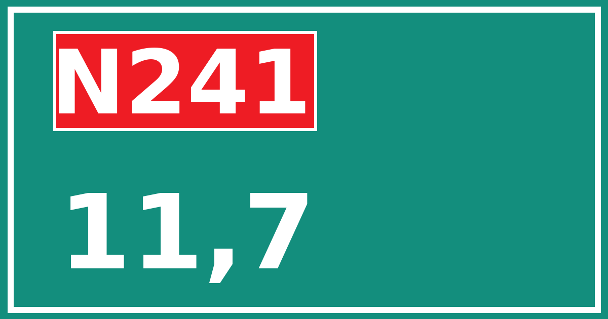 Hectometerbord N241 11,7