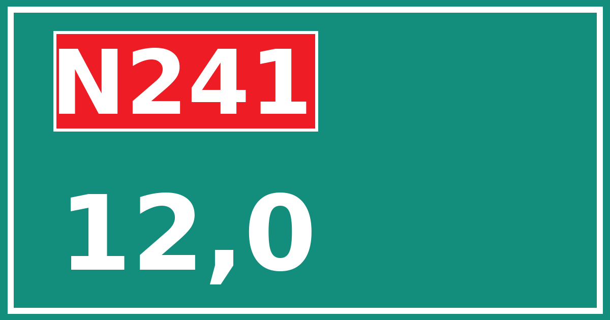 Hectometerbord N241 12,0