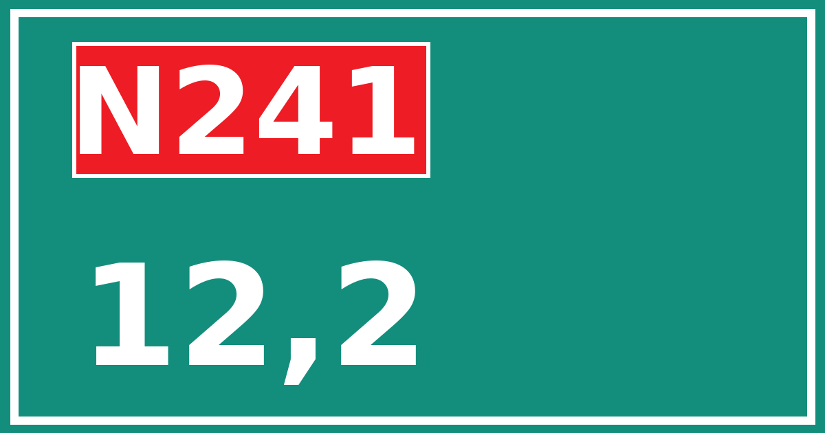 Hectometerbord N241 12,2