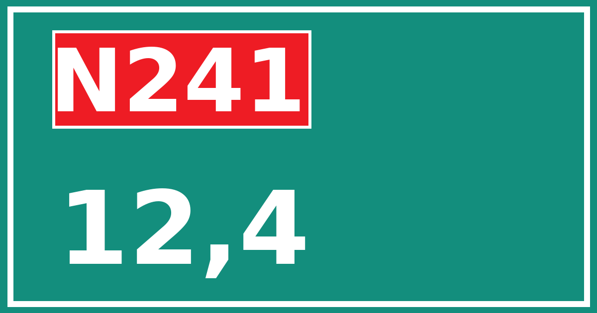 Hectometerbord N241 12,4