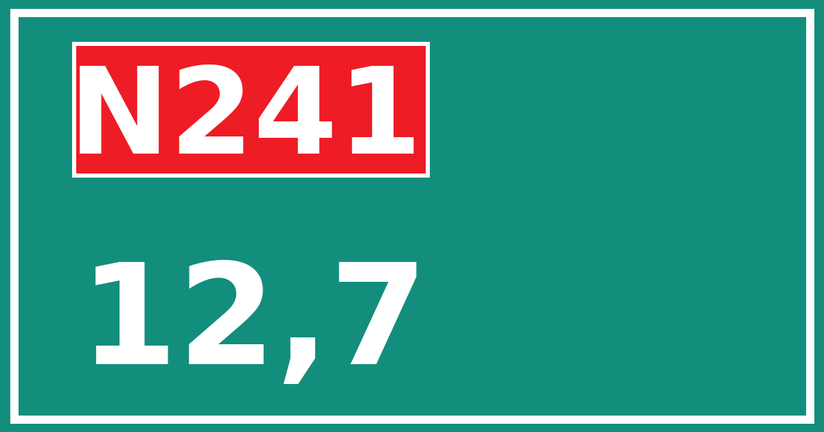 Hectometerbord N241 12,7