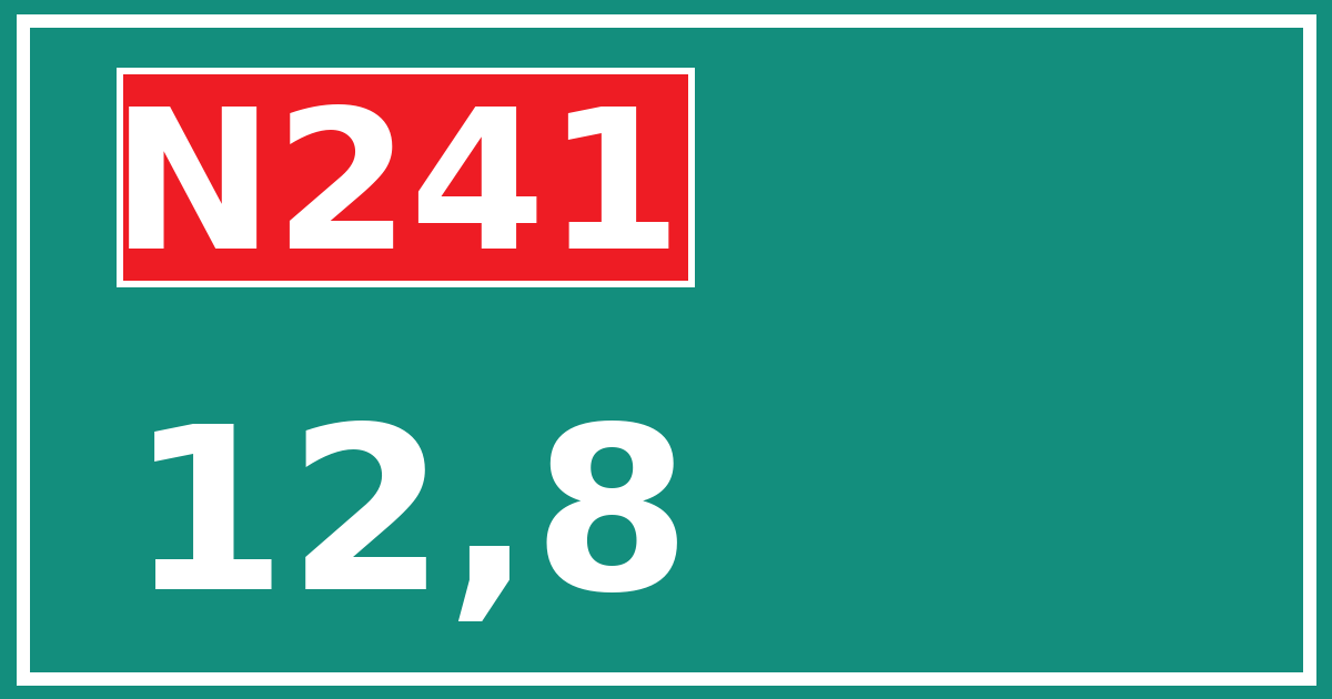 Hectometerbord N241 12,8