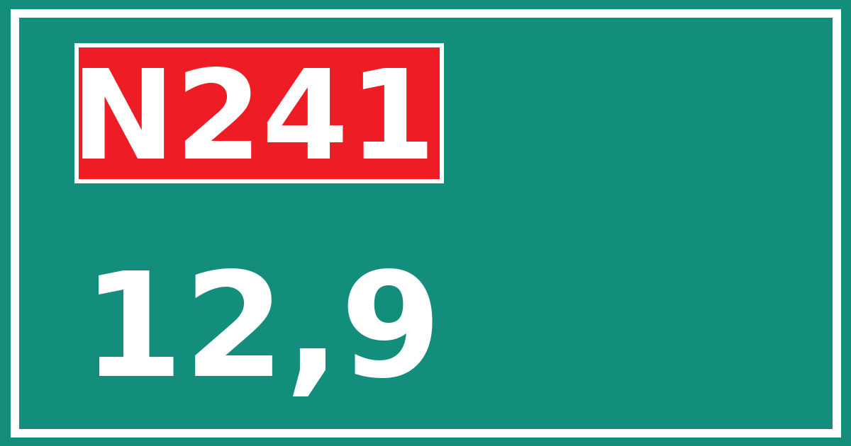 Hectometerbord N241 12,9
