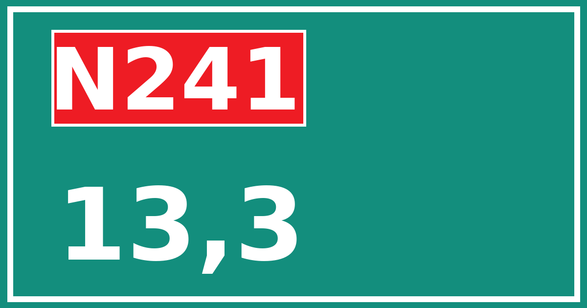 Hectometerbord N241 13,3