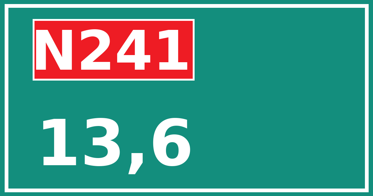 Hectometerbord N241 13,6