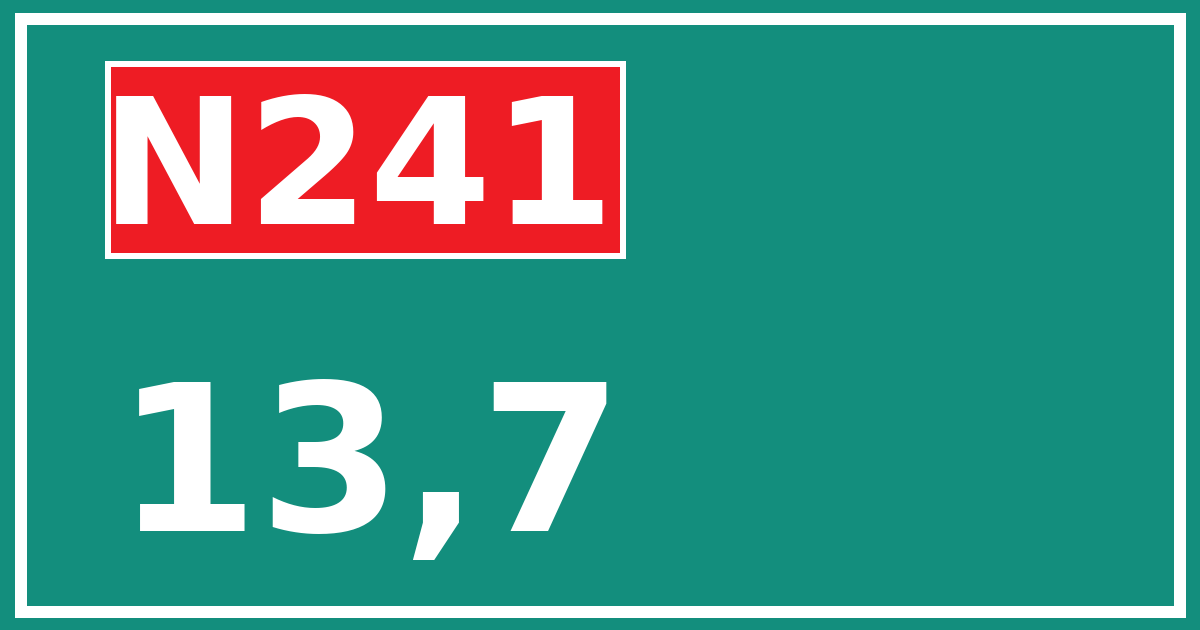 Hectometerbord N241 13,7