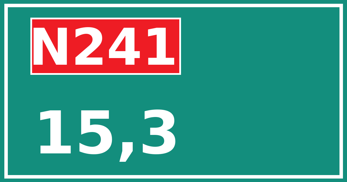 Hectometerbord N241 15,3