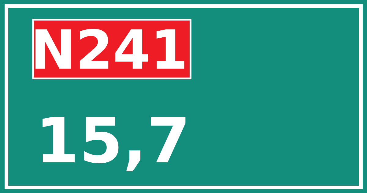 Hectometerbord N241 15,7