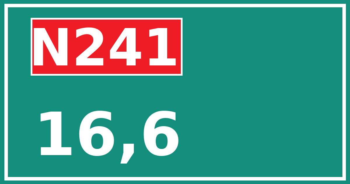 Hectometerbord N241 16,6