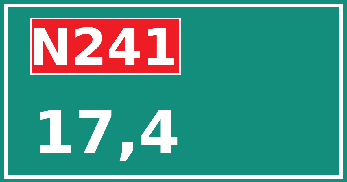 Hectometerbord N241 17,4