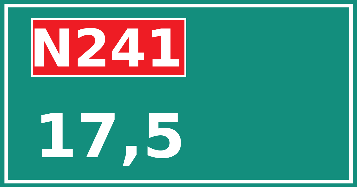 Hectometerbord N241 17,5