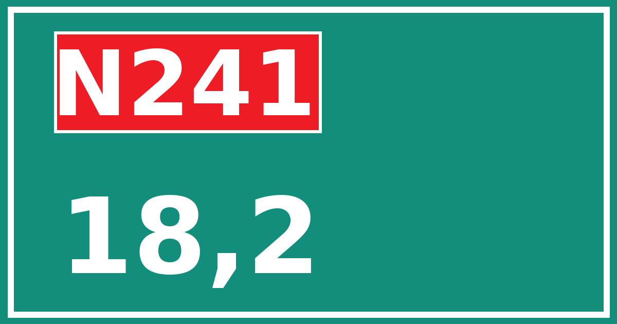 Hectometerbord N241 18,2