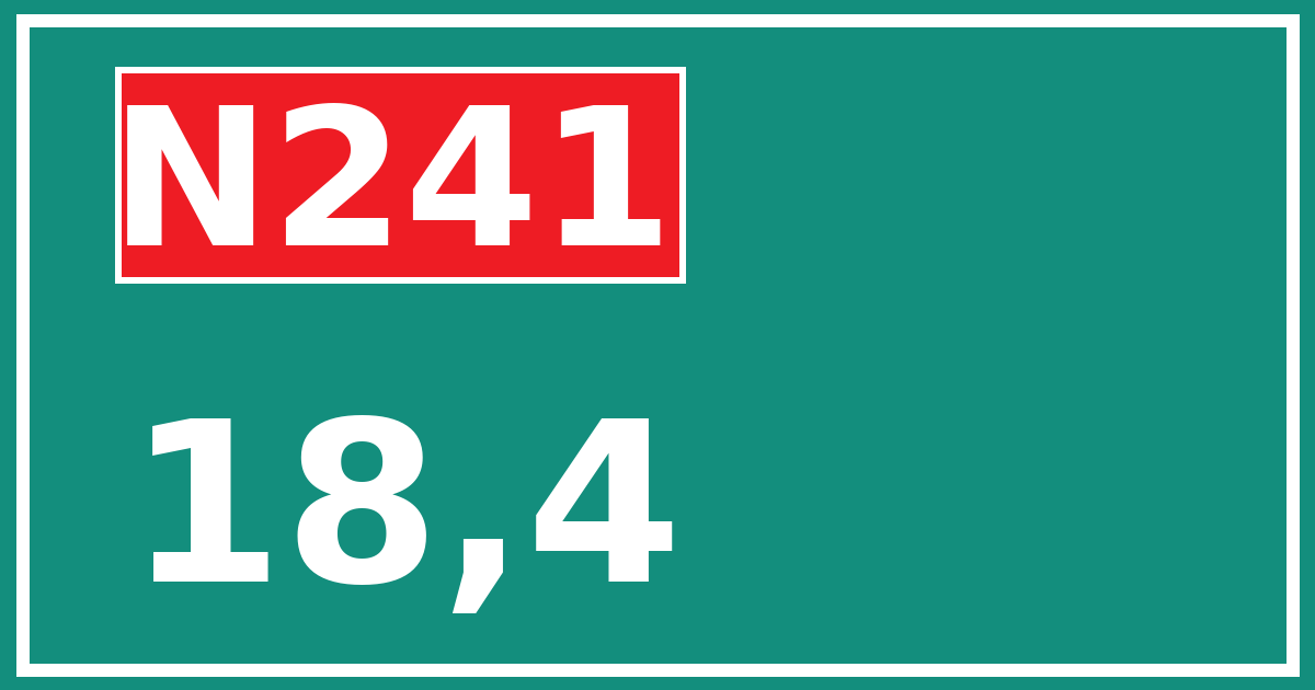 Hectometerbord N241 18,4