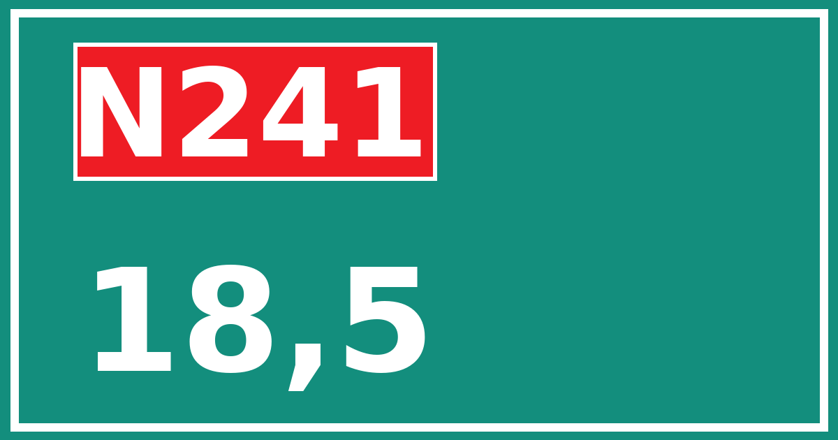 Hectometerbord N241 18,5