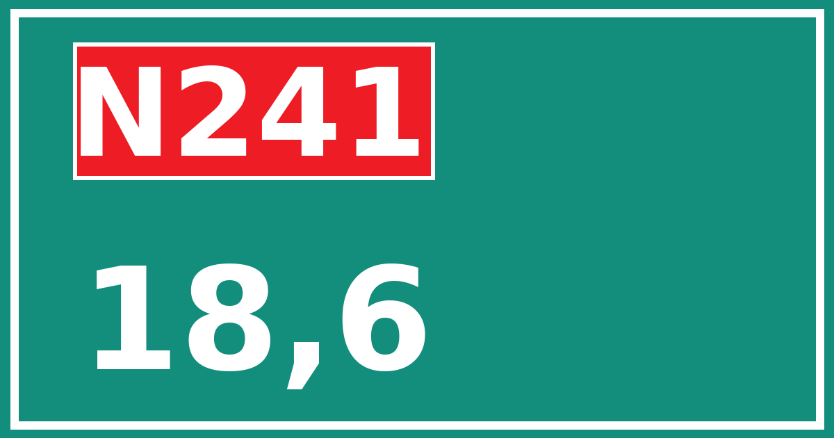 Hectometerbord N241 18,6