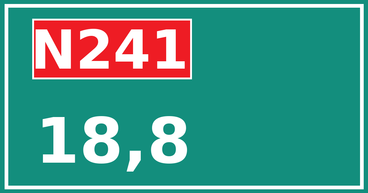 Hectometerbord N241 18,8
