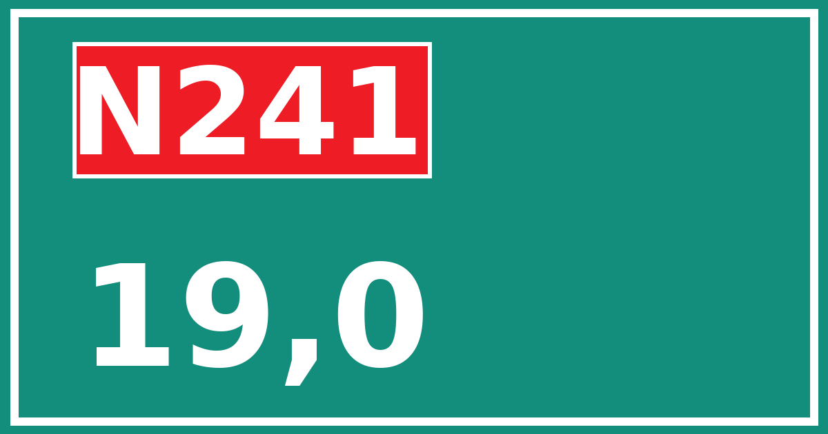 Hectometerbord N241 19,0
