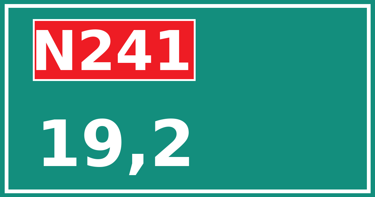 Hectometerbord N241 19,2