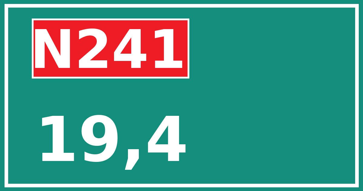 Hectometerbord N241 19,4