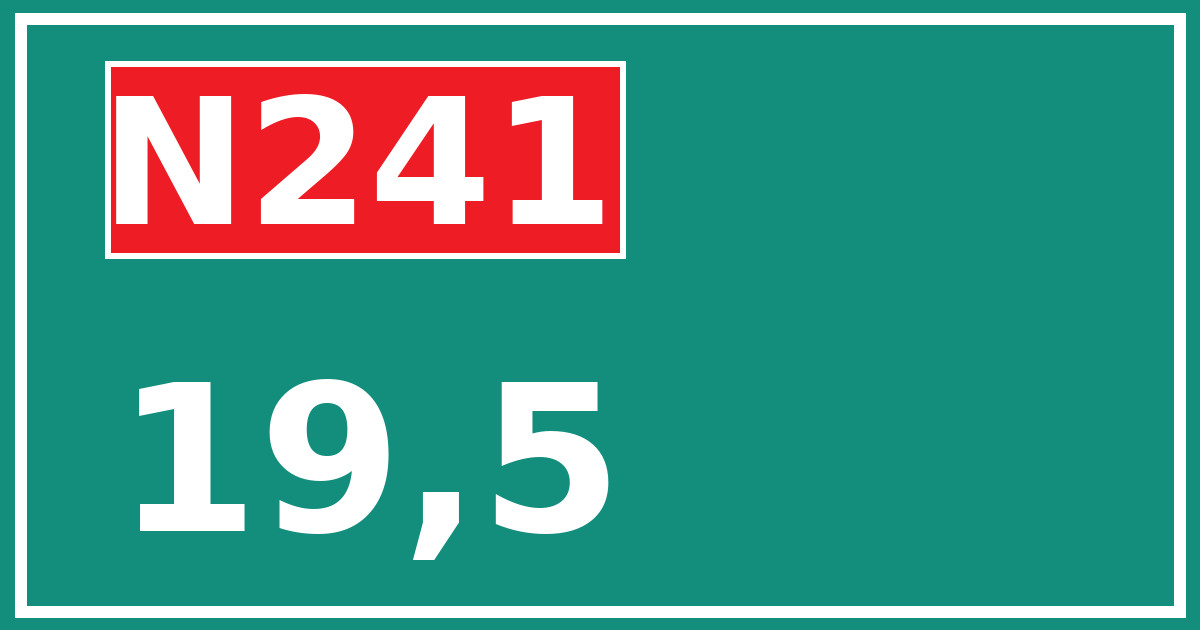 Hectometerbord N241 19,5