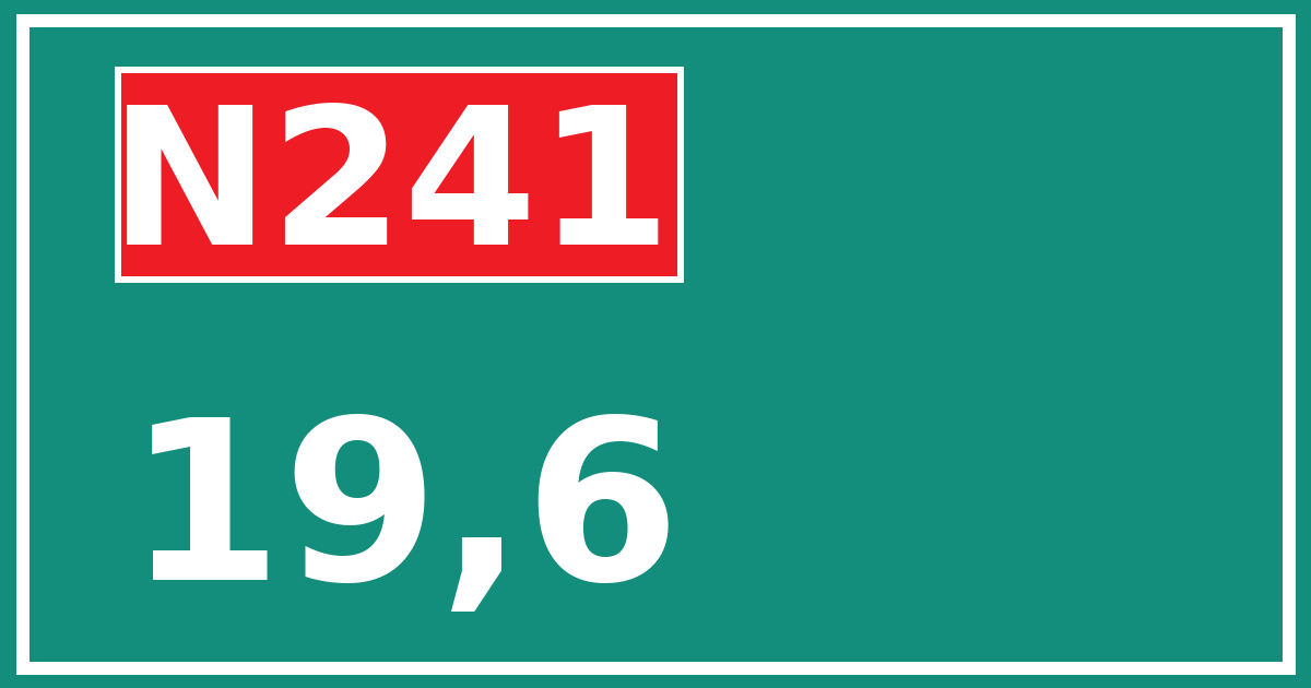 Hectometerbord N241 19,6