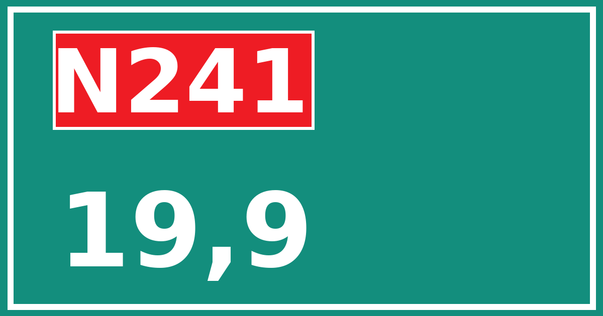 Hectometerbord N241 19,9