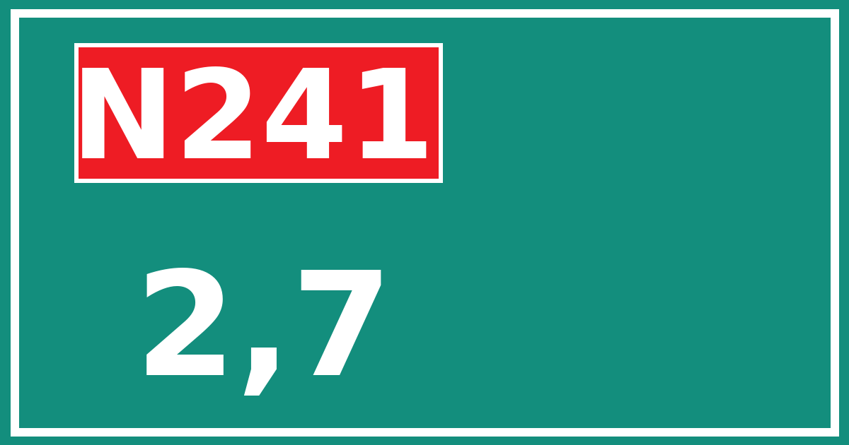 Hectometerbord N241 2,7
