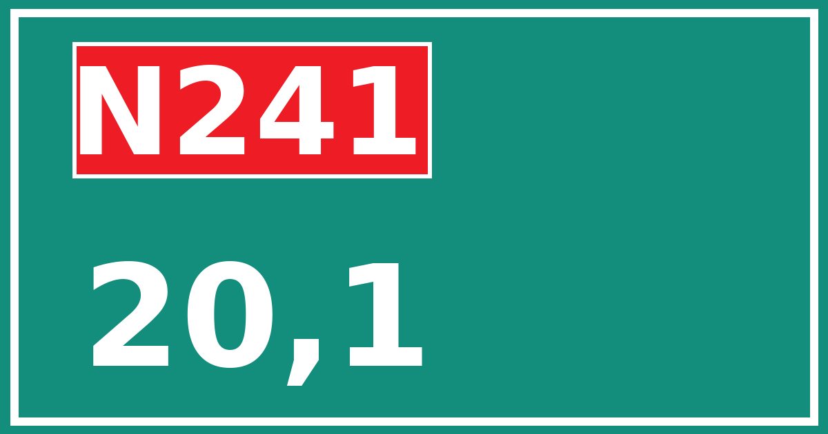 Hectometerbord N241 20,1