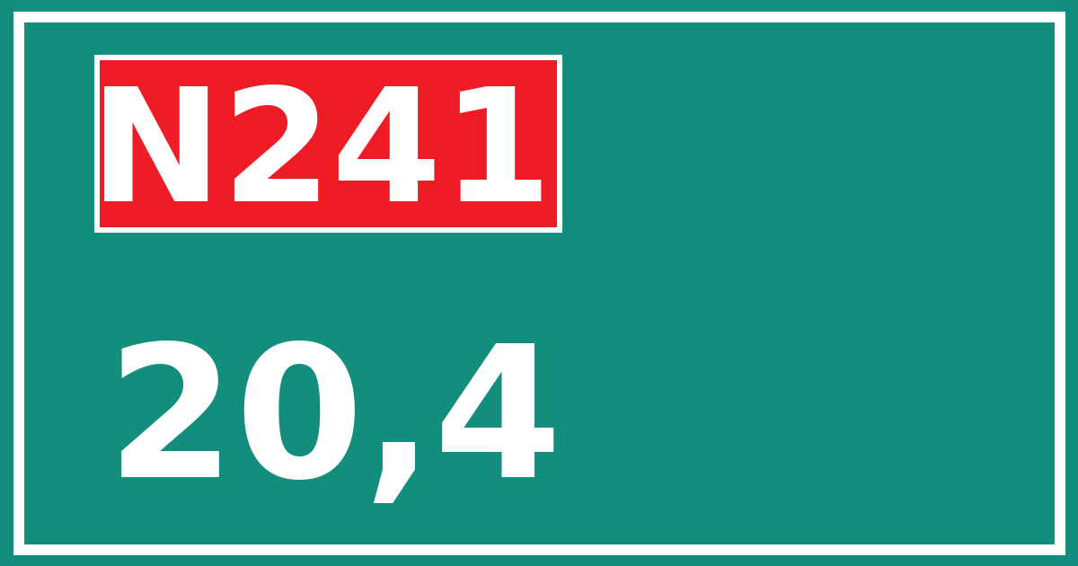 Hectometerbord N241 20,4