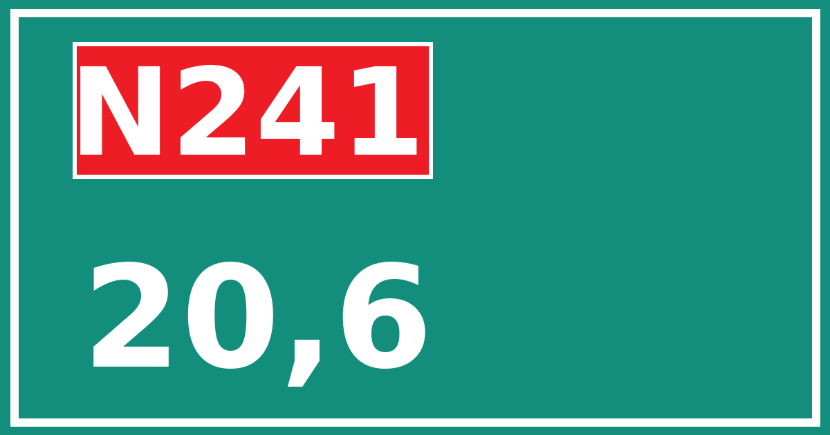 Hectometerbord N241 20,6