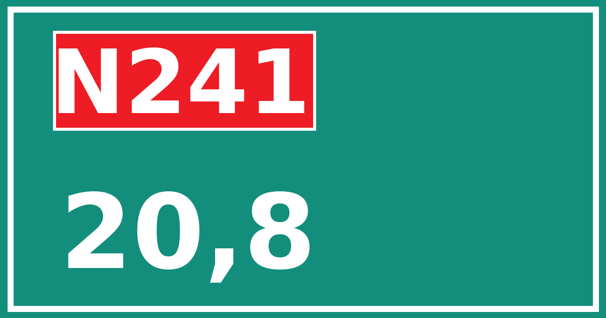 Hectometerbord N241 20,8