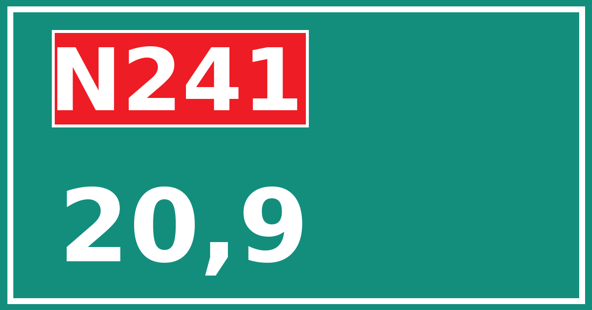 Hectometerbord N241 20,9
