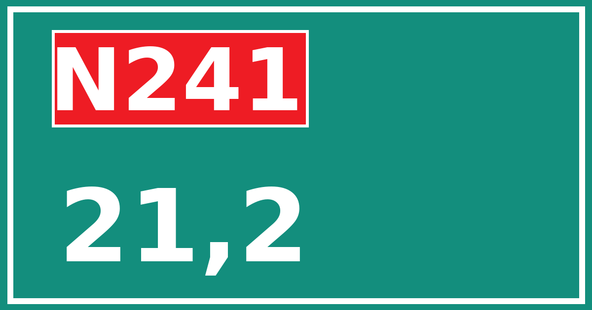 Hectometerbord N241 21,2