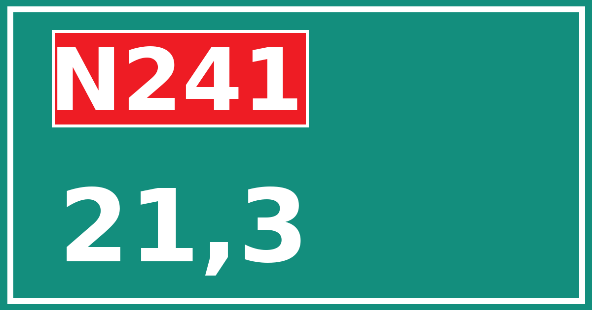 Hectometerbord N241 21,3