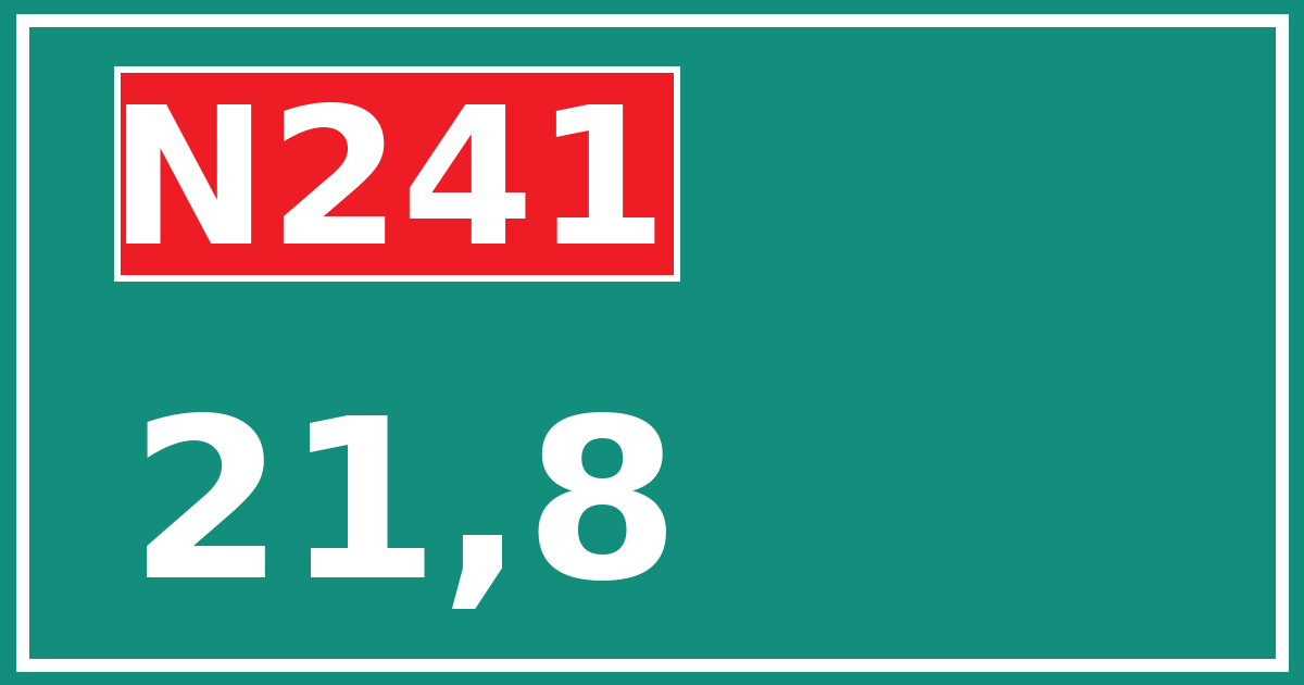 Hectometerbord N241 21,8