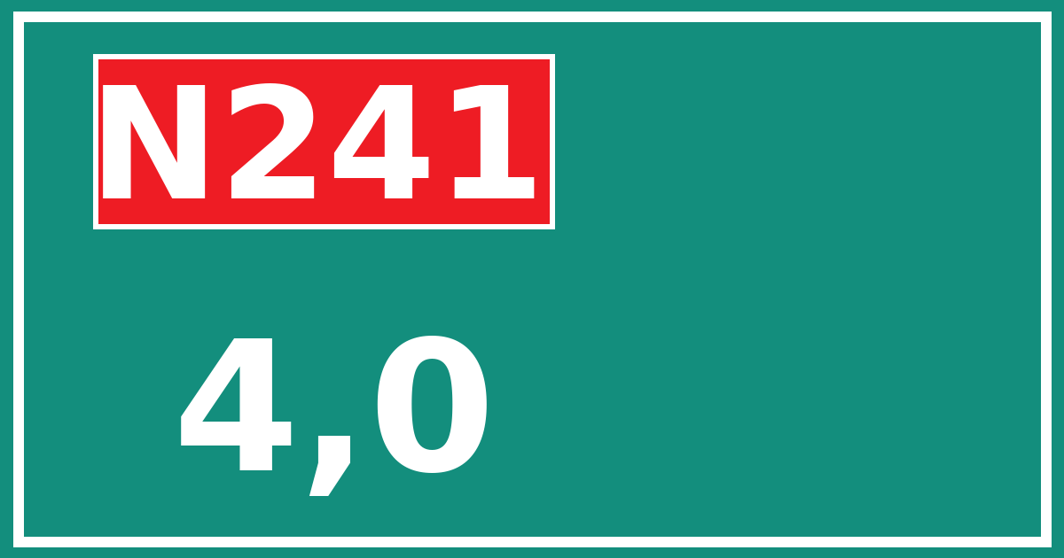 Hectometerbord N241 4,0