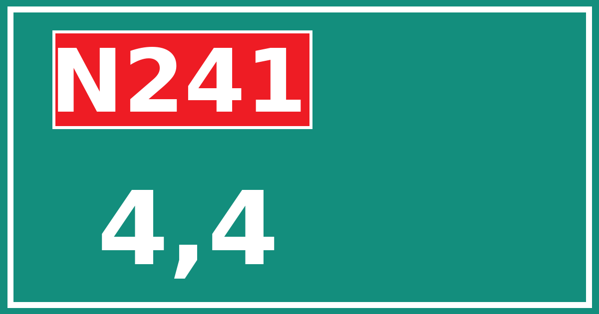 Hectometerbord N241 4,4
